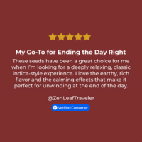 Positive review for relaxing Bubba Kush seeds