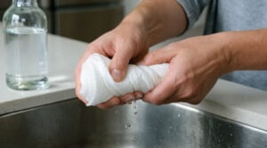 germination guide step 1 wet paper towel